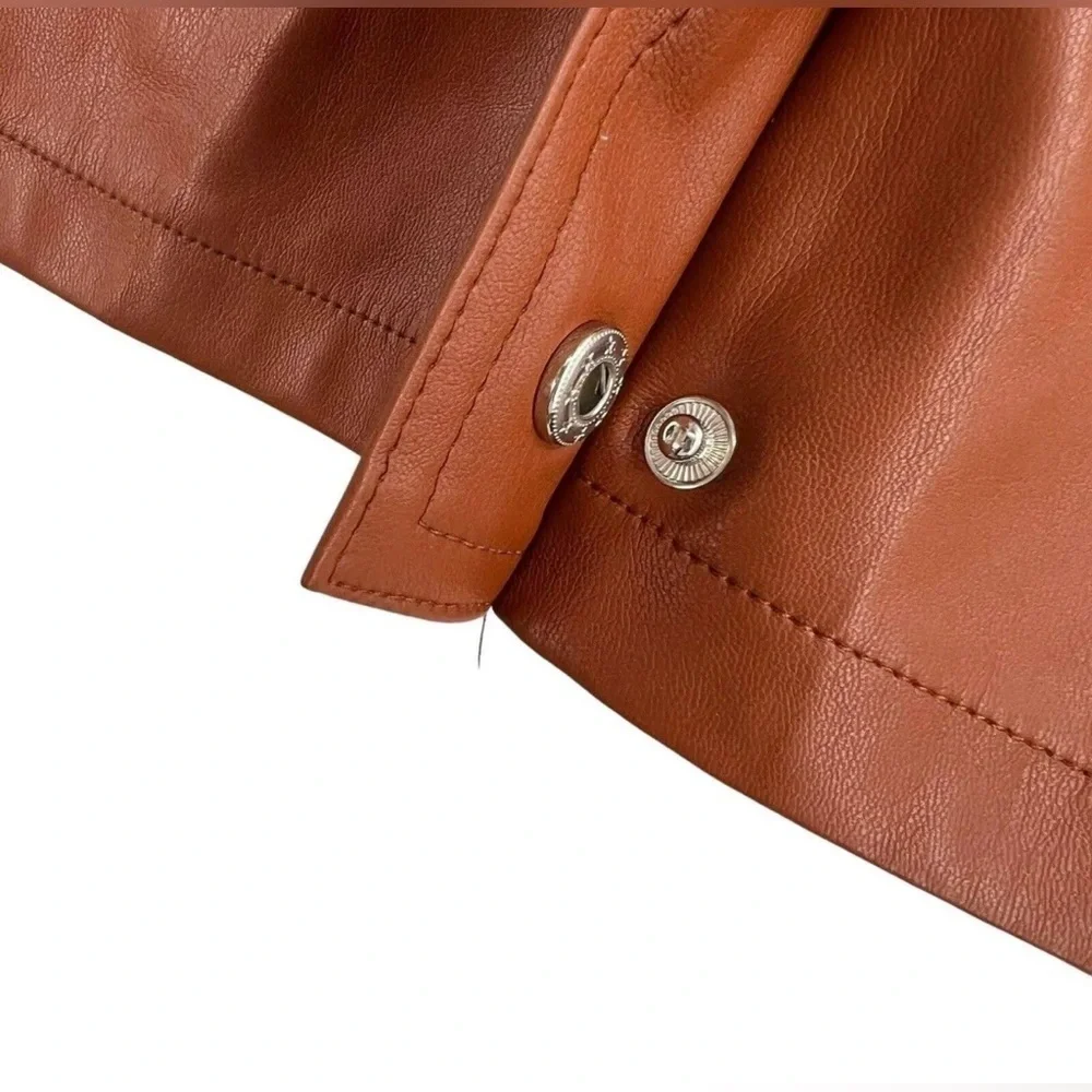 NWT Lulu's Most Fab Vegan Leather Button Front Mini Skirt - Size Small